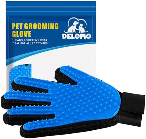 DELOMO gant de toilettage pour chien et chat