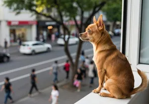 Petit chien Chihuahua avec harnais Julius-K9 IDC