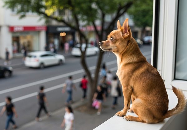 Petit chien Chihuahua avec harnais Julius-K9 IDC